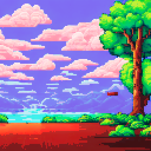 day, pastoral landscape, undergrowth, a few trees on edge