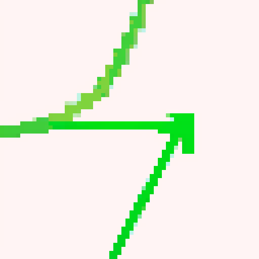 two green arrows (going up)