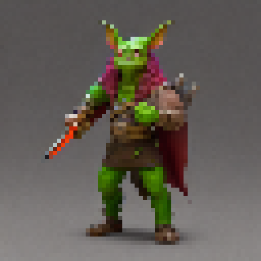 goblin wielding a sword and shield
