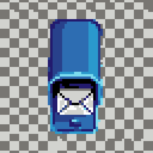 generate a top down picture of a mail box