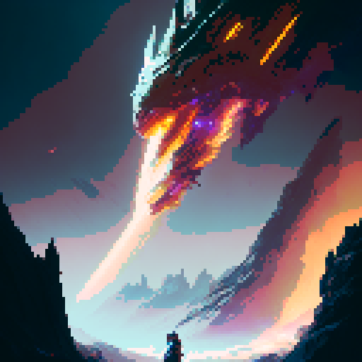 fierce warrior wielding a glowing sword, adorned in intricate armor, standing atop a craggy mountain peak, surrounded by swirling mist and ancient ruins