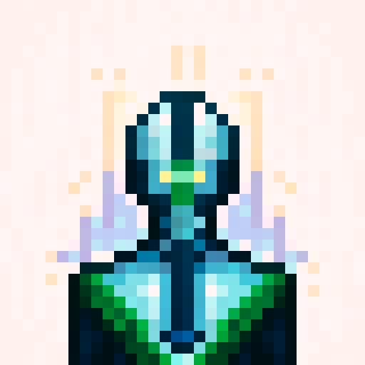 laser beam shooting from the shoulder, vibrant pixel art, game icon, 32x32 pixel art, sRGB, skill art, close up, portrait