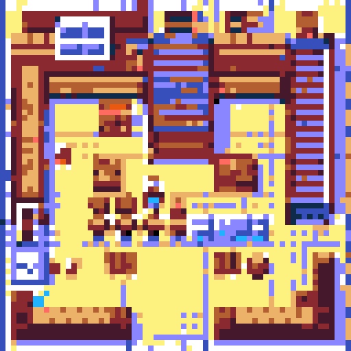 generate a post office in a top down style like it should be the level for a video game. make sure theres lots of open floor space and make the floorrs checkered board tile