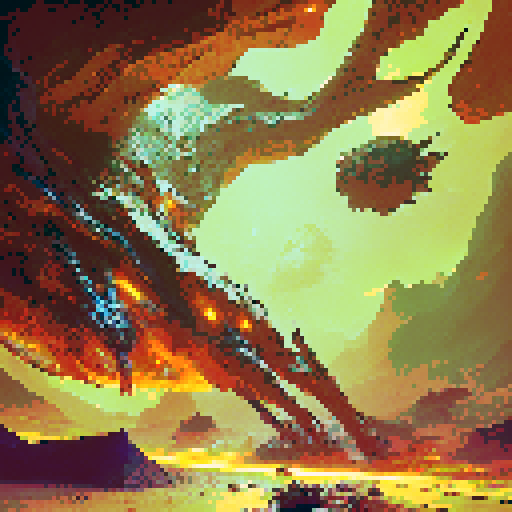 sprite, fire elemental demon, eldritch terror, great magical power, alarming scale, extremely creepy, fantasy RPG, ancient Sumerian influence