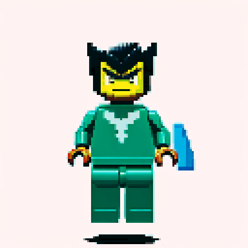 wolverine lego pixel