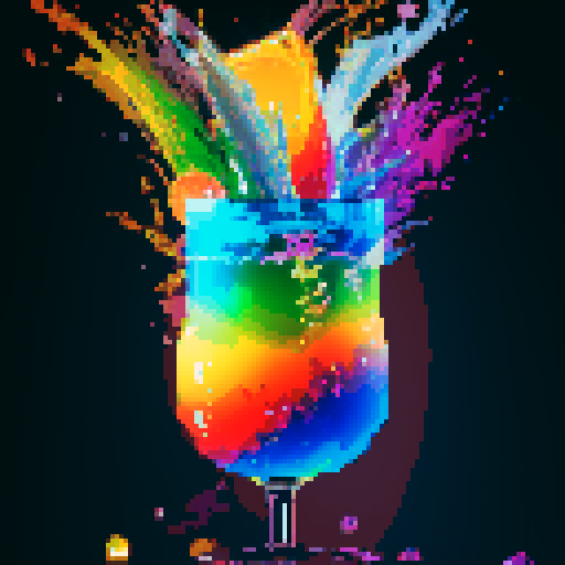 pixel art, gradient, white background