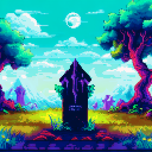 spooky graveyard, eerie mist, flickering lantern, gnarled trees, crescent moon, wispy clouds