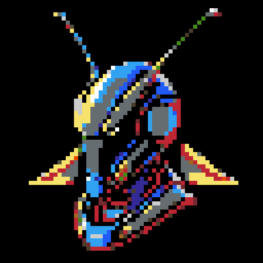 praying mantis helmet, retro 8-bit, intricate detailing, sharp angles, pixel art