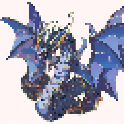 thunder dragon colossus from yugioh but pixelated