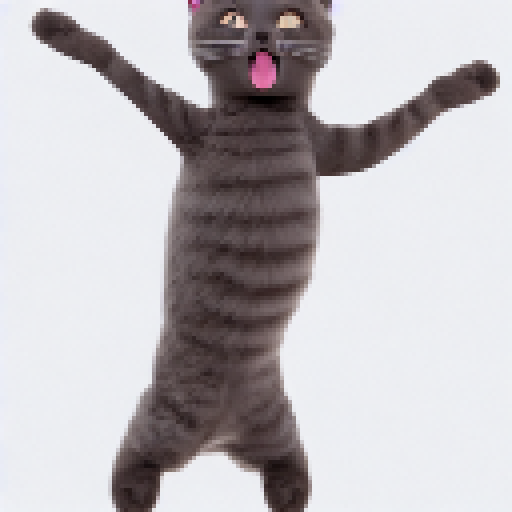 A singing cat and it wrapped in a towel