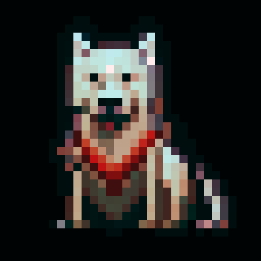 pixel white husky dogs that are pixel with cool varying traits like clothing