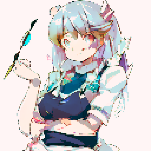 Sakuya Izayoi, wielding silver knives and surrounded by floating clocks, stands in a garden of cherry blossom trees in anime style.