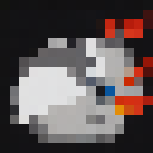 whale with white fur and red fins. blue eyes pokemon style