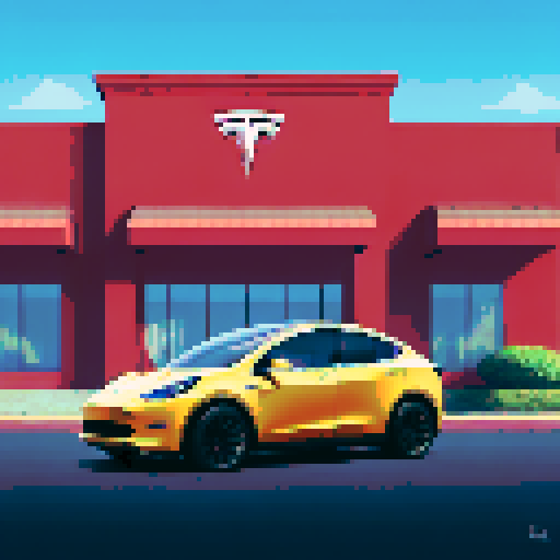 Photorealistic whole Tesla Model Y, centered, three-quarter view, right front wheel, clean background, realistic colors, pixel art style
