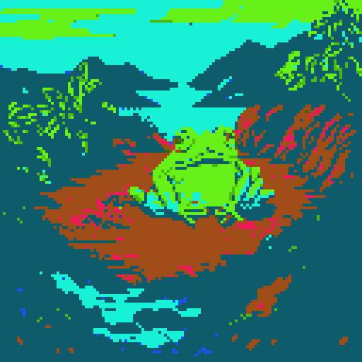 In the cozy ambiance of a dimly lit room, a small, jovial frog perches comfortably upon a plush couch chair, its diminutive size emphasized by the vastness of the furniture. The flickering flames of a nearby fireplace cast a warm glow, enveloping the space in a soft, golden light, creating an atmosphere of comfort and relaxation. With a mug clasped delicately between its tiny webbed fingers, the contented frog takes a sip of steaming coffee, its expression reflecting pure bliss.
