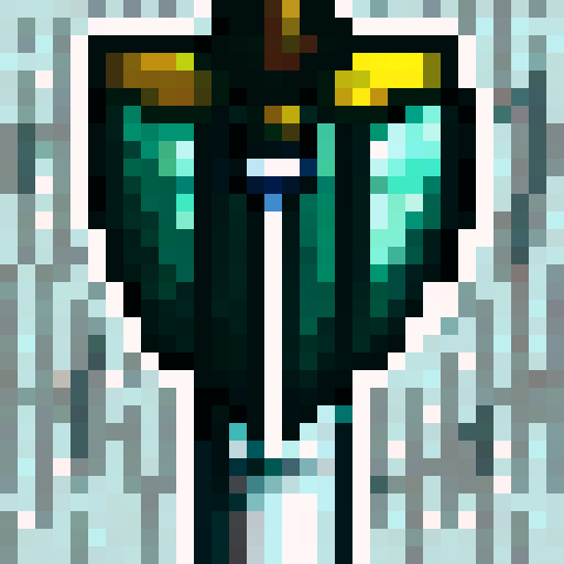 weapon icon, hand holding a sword, silver blade, black background, sword pointing up