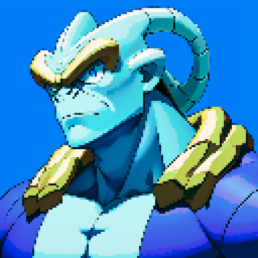 Basilisk machamp blue and white