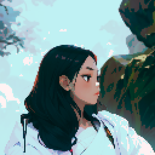 Southeast Asian woman, long wavy hair, White skin, oval face, black eyes, age 20, wearing a robe, blank face