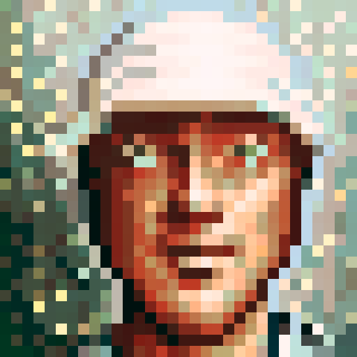 pixel portrait, close up, professional golfer, Victor Hovland, game icon, 32x32 pixel art, sRGB, skill art
