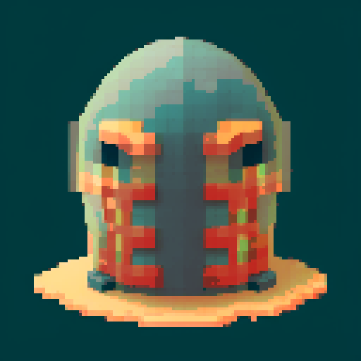praying mantis helmet, retro 8-bit, intricate detailing, sharp angles, pixel art