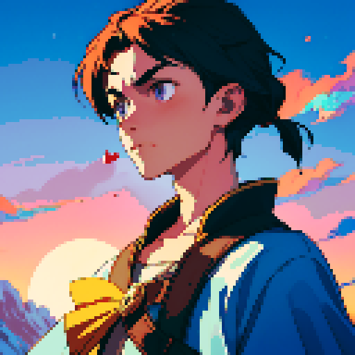 a boy with a sun head and a moon heart