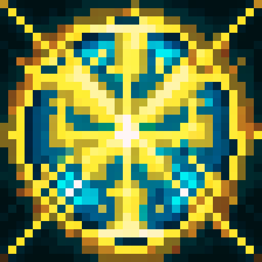sword icon speed, vibrant blue, pixelated, game icon, skillfully crafted, intricate details, 32x32 pixels, sRGB colors, close-up view, portrait style, dynamic shading, glossy finish