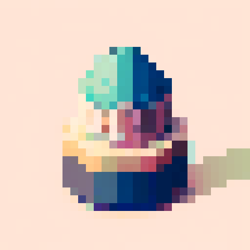 thimble item, vibrant colors, intricate stitching, miniature size, retro gaming aesthetic, 8-bit graphics, geometric patterns, limited color palette, sharp edges, nostalgic feel, detailed shading, high contrast