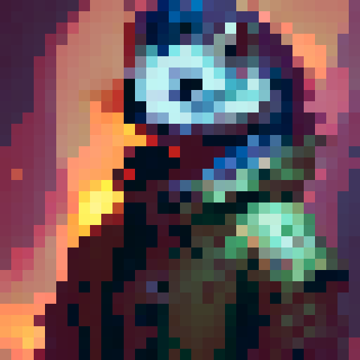 16 bit pixel character, hedgehog knight, shield and spiked mace, isometric, 4 colour pallet.