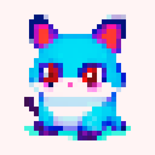 small, adorable creature with big, expressive eyes, vibrant and bold colors, detailed shading