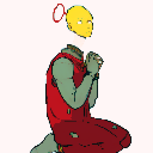 kneeling and praying enemy