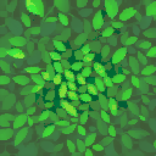 an overlapping litter of green leaves
