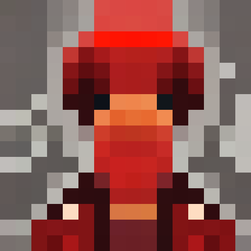Shimmering ruby, reflecting light with facets of red, captured in a game icon style with a 16x16 pixel art close up portrait