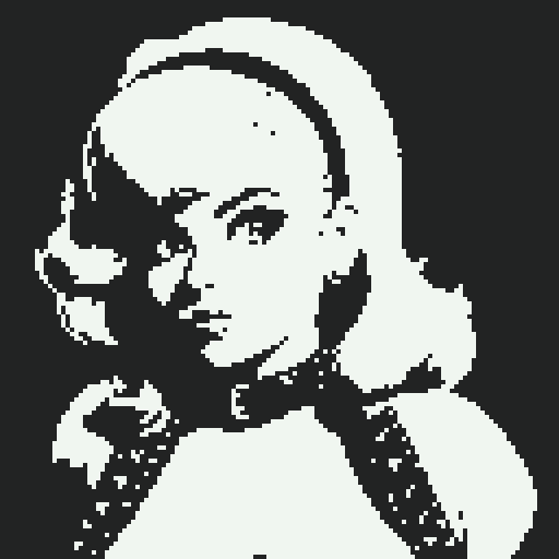 curvy, busty 1980s rocker babe with studded collar. Portrait of head, in a close up glamour shot. nude breast . Neon lighting, modern tile backsplash