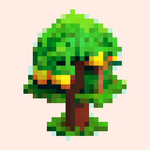 toucan on a tree in the forest. the scene displays two big trees with the toucan in the middle on one of their branches