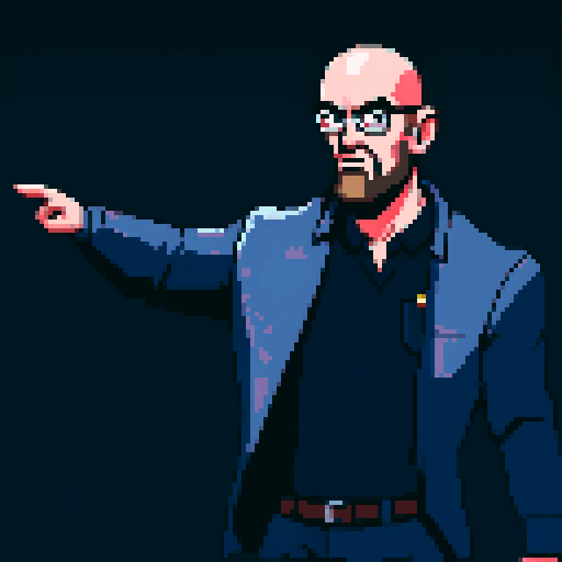 bald, corporate boss