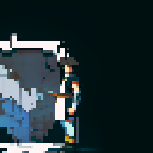 penguin standing with sword