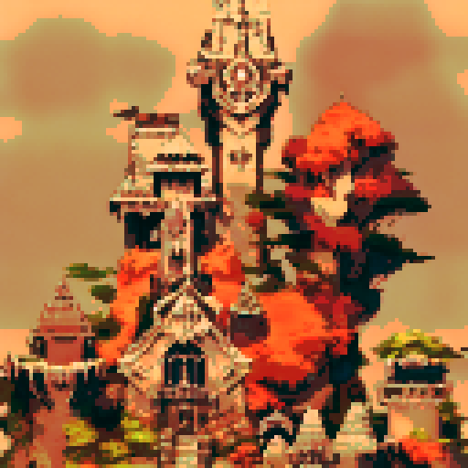 young boy with messy brown hair, wearing a blue hoodie and jeans, holding a gleaming silver keyblade adorned with intricate carvings, sits on a moss-covered rock in front of a majestic, towering magic castle with vibrant turrets and stained glass windows, bathed in the golden glow of a setting sun