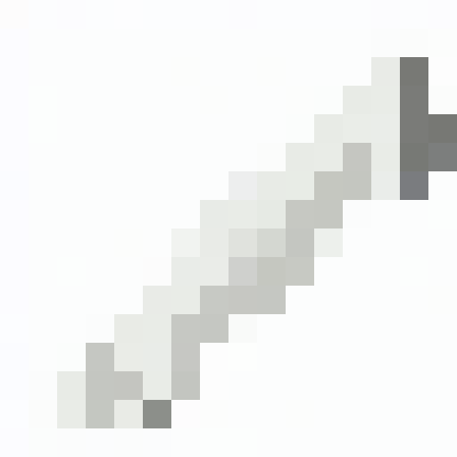 Bone Fragment broken in half with small traces of blood.