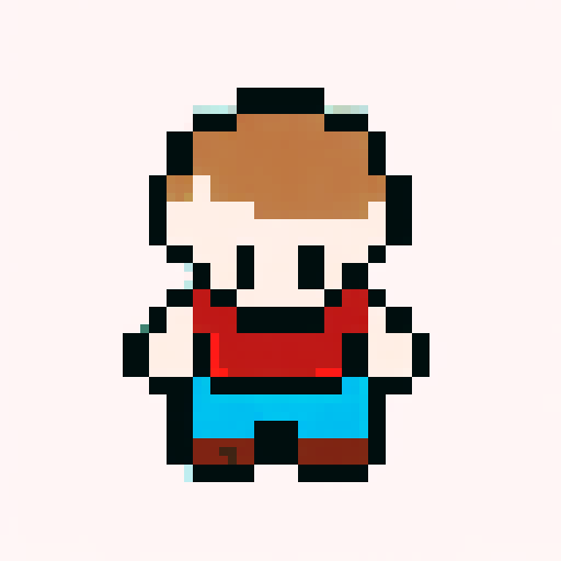 A single pixel art sprite of Pikachu from Pokemon looking forward with a plain expression