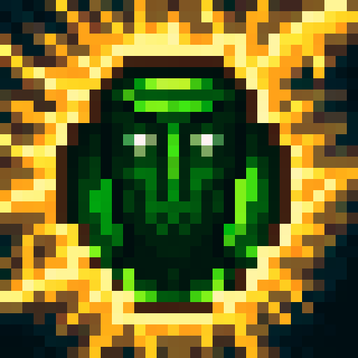 Green gummy pixel art
