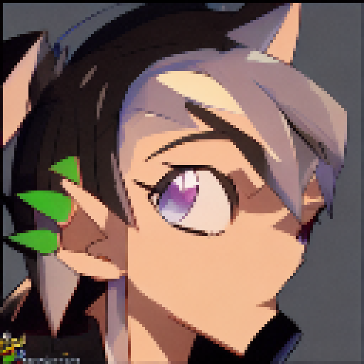 Elegant fantasy elf with long, flowing hair and pointed ears standing in a lush, enchanted forest surrounded by magical, glowing flora and fauna in a vibrant, colorful anime style.