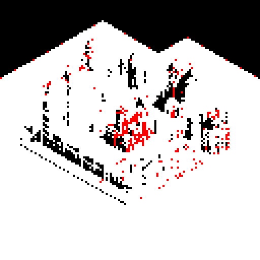 dithered city isometric