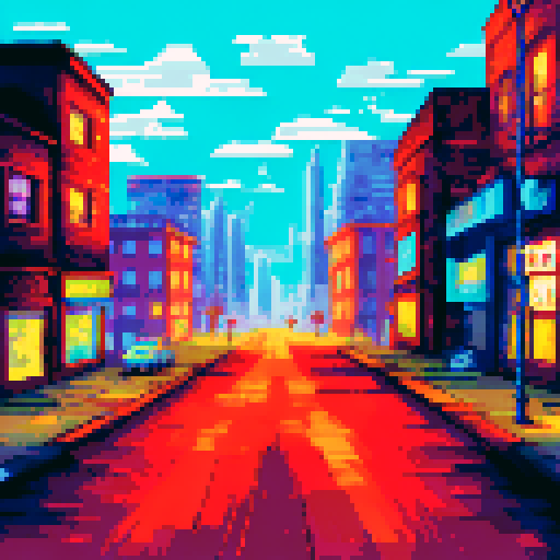 City street during thunderstorm