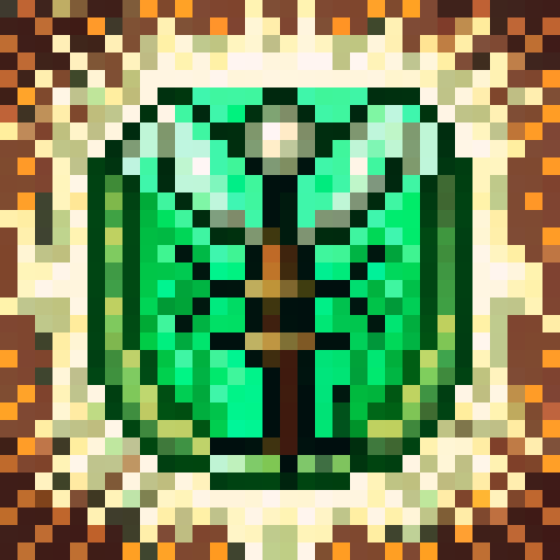 only one big chestnut tree, in the center, green leaves, brown trunk, fantasy top-down RPG with an orthogonal camera, simple pixel art, square plain platform