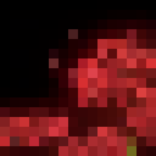 red spider lily, rendered in a 16x16 pixel portrait style