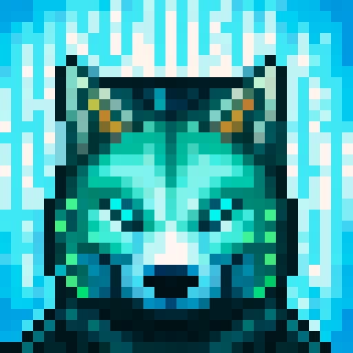wolf avatar, portrait, glowing eyes