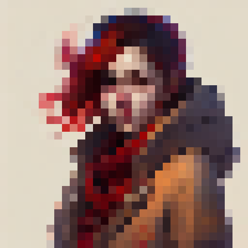 girl with a red cape, animated all directions, topdown