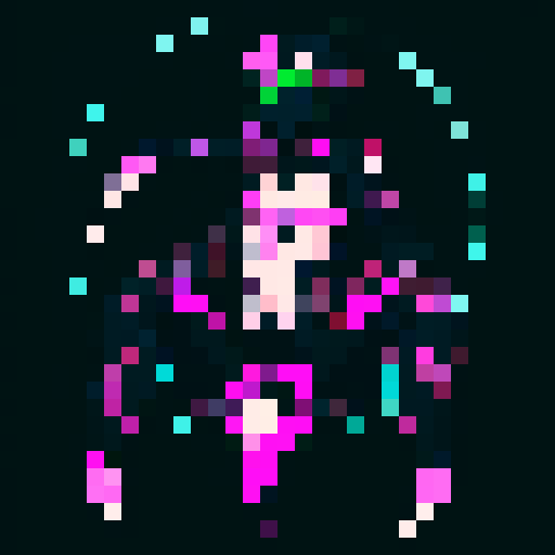 full body cute cyberpunk scorpion with human head, human head is from anime inspired character with vibrant hair, expressive eyes, and a playful smile