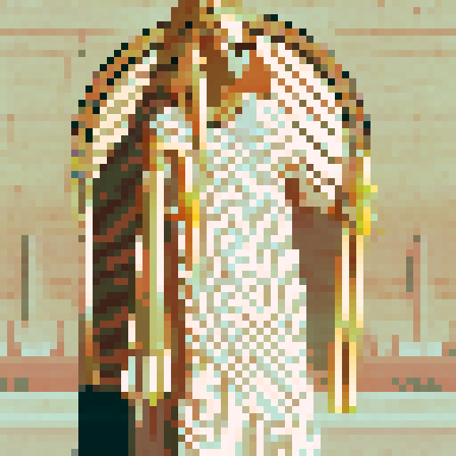  art, glowing eyes, flowing robes, golden staff, hieroglyphics, majestic headdress, ancient temple, sand dunes