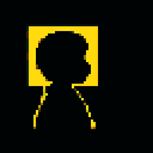 silhouette, man, solid black